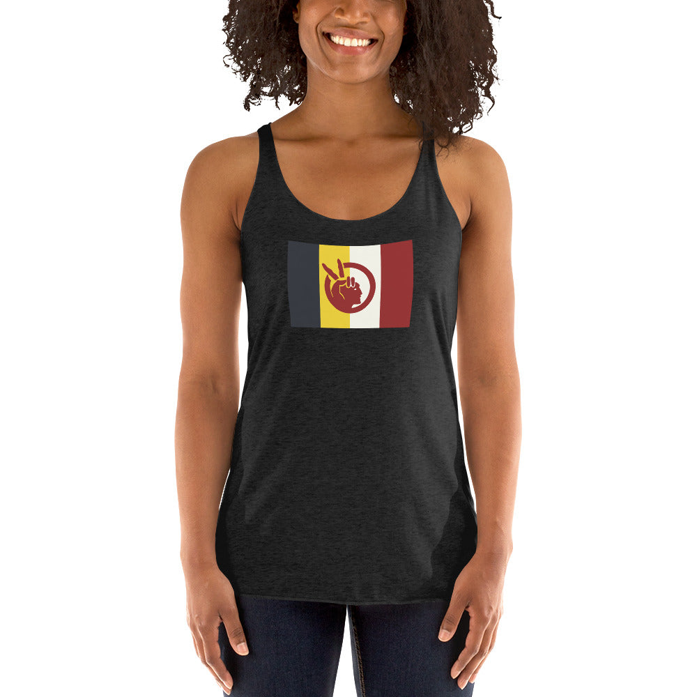 American Indian Movement Pride Flag Ancestry Native Tribe Women's Racerback Tank Top