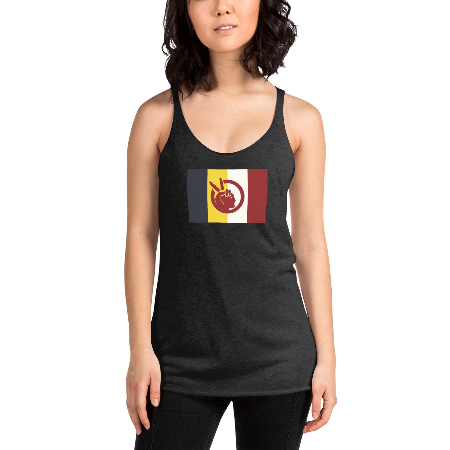 American Indian Movement Pride Flag Ancestry Native Tribe Women's Racerback Tank Top