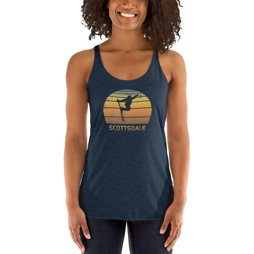 Funny Ski Scottsdale Arizona Skiing Joke Women's Racerback Tank Top