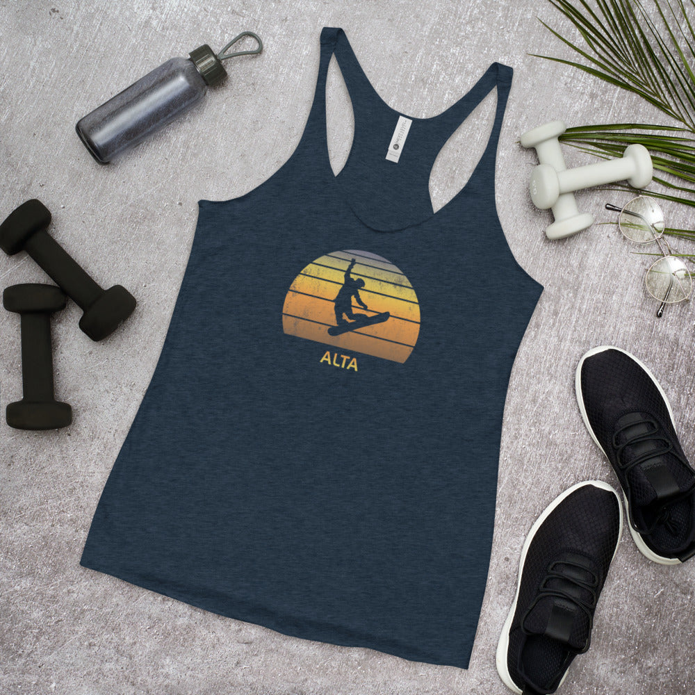 Retro Alta Utah Snowboarding Fan Women's Racerback Tank Top