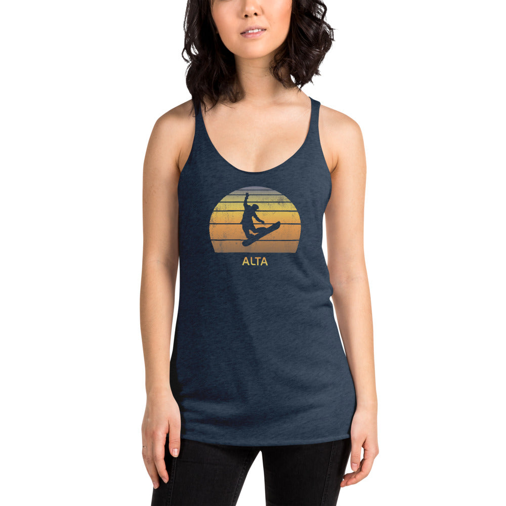 Retro Alta Utah Snowboarding Fan Women's Racerback Tank Top