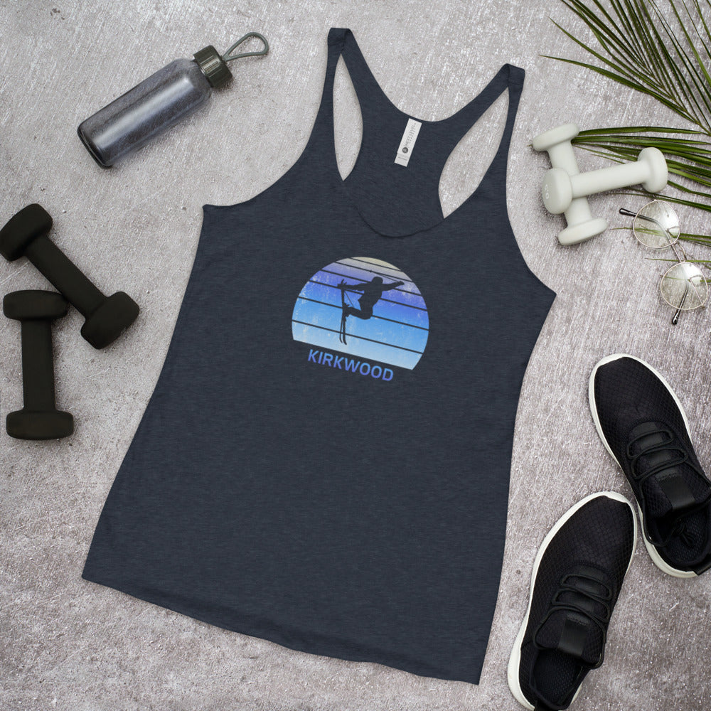 Retro Kirkwood California Skiing Fan Women's Racerback Tank Top