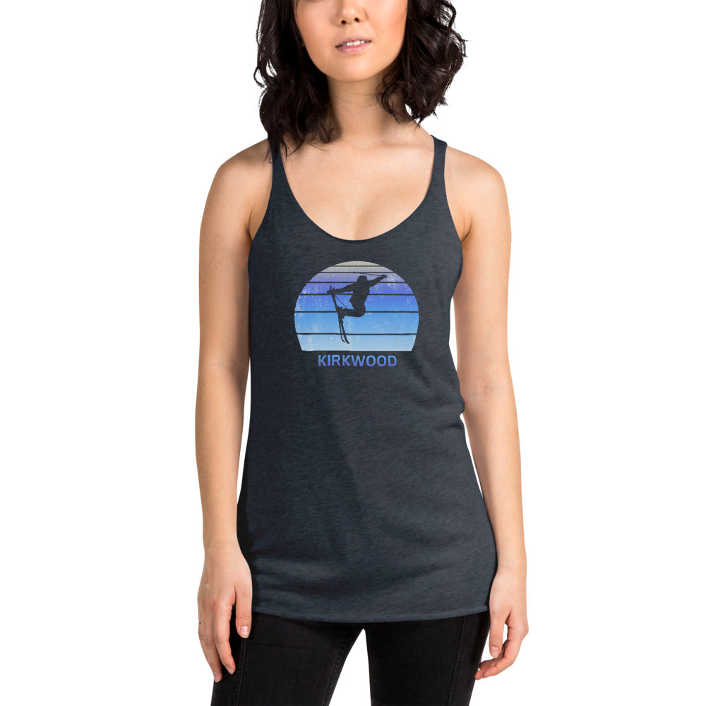 Retro Kirkwood California Skiing Fan Women's Racerback Tank Top