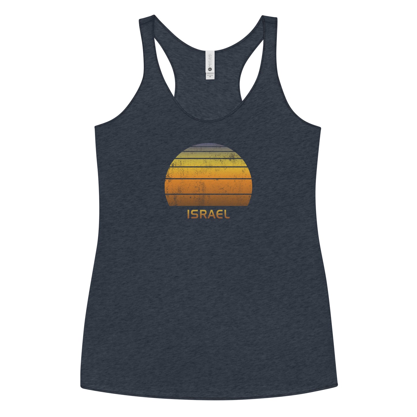 Retro Israel Women's Racerback Tank Top Vacation Souvenir Sunset Vintage