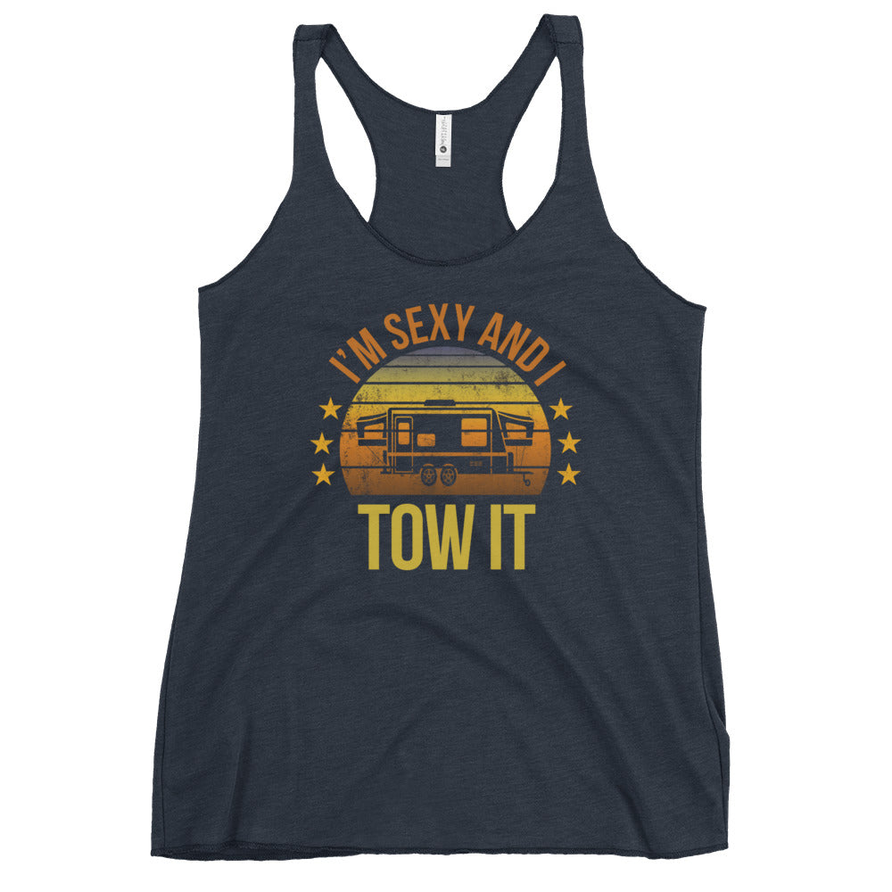 Funny Camper Camping Fan Quote Joke Sarcastic Phrase Women's Racerback Tank Top