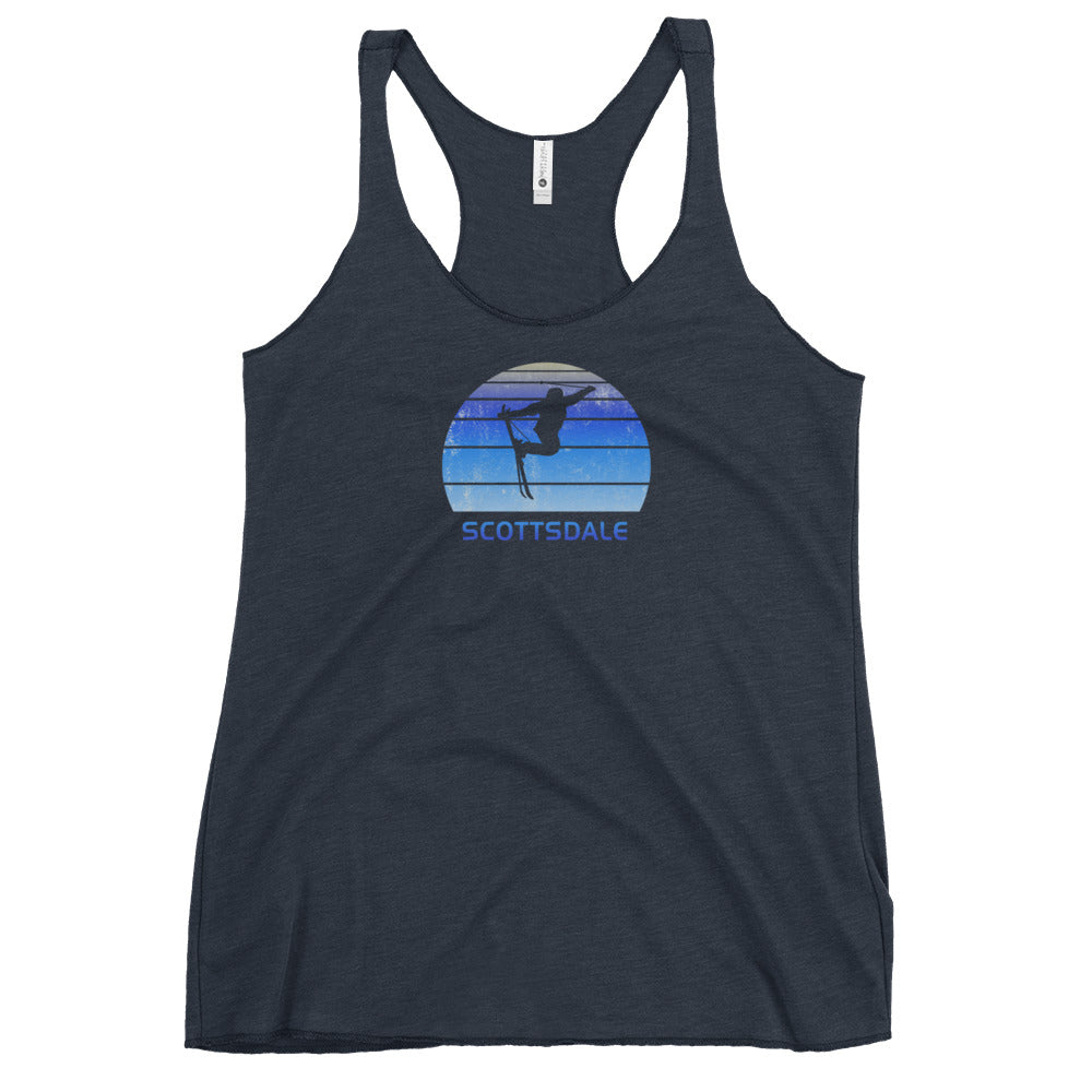 Vintage Ski Scottsdale Arizona Funny Women's Racerback Tank Top