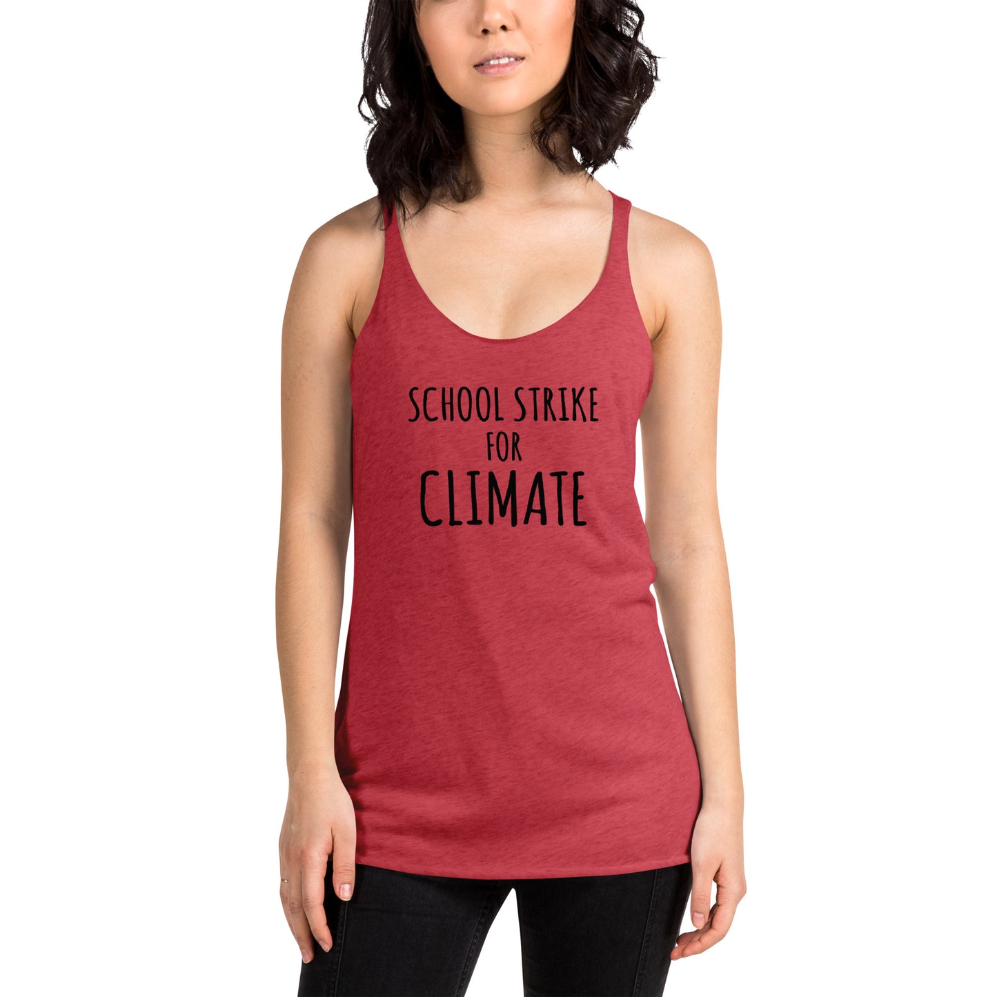 School Strike For Climate Change Movement Women's Racerback Tank Top