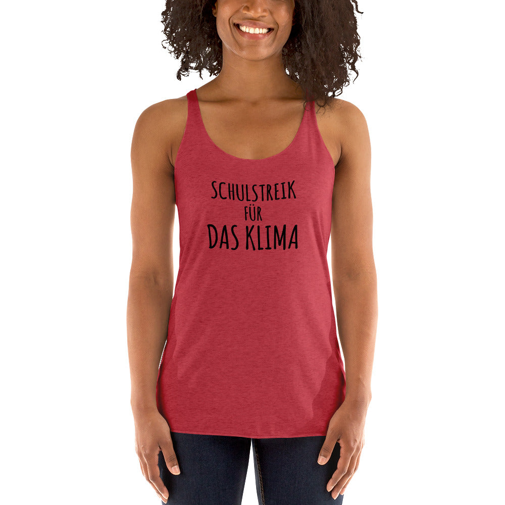 Schulstreik fur das Klima School Strike For Climate Women's Racerback Tank Top