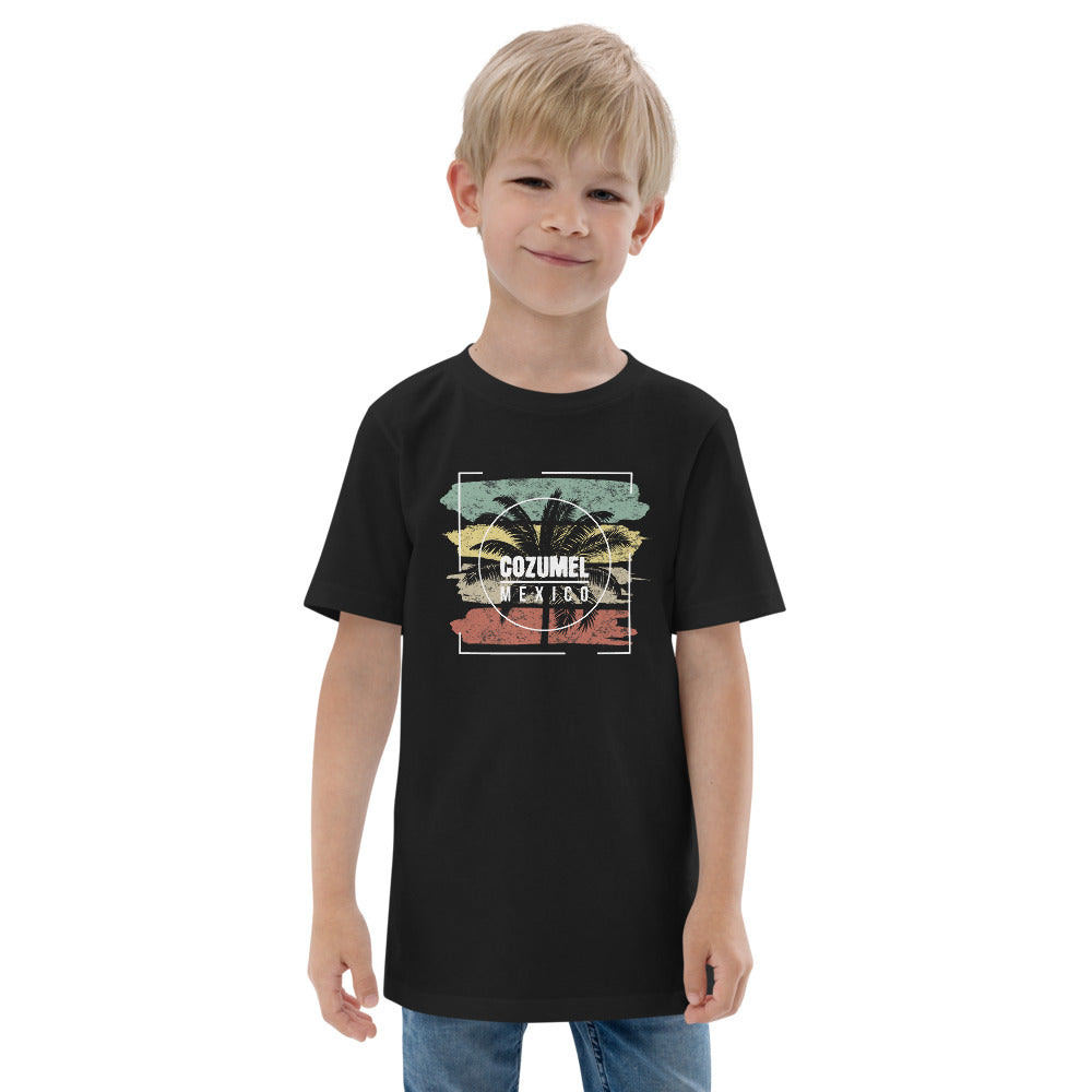 Cool Cozumel Mexico Beach Palm Tree Vacation Souvenir Youth Jersey T-Shirt