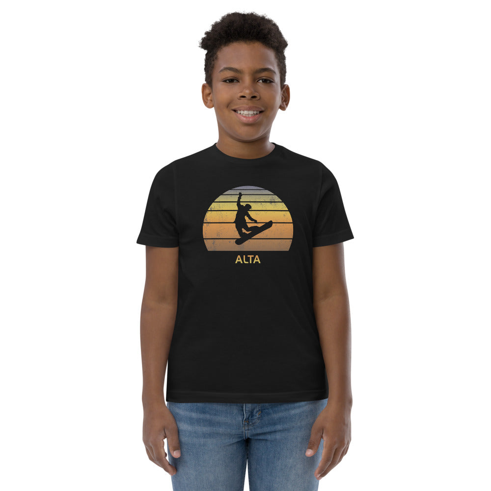 Retro Alta Utah Snowboarding Fan Youth Jersey T-Shirt