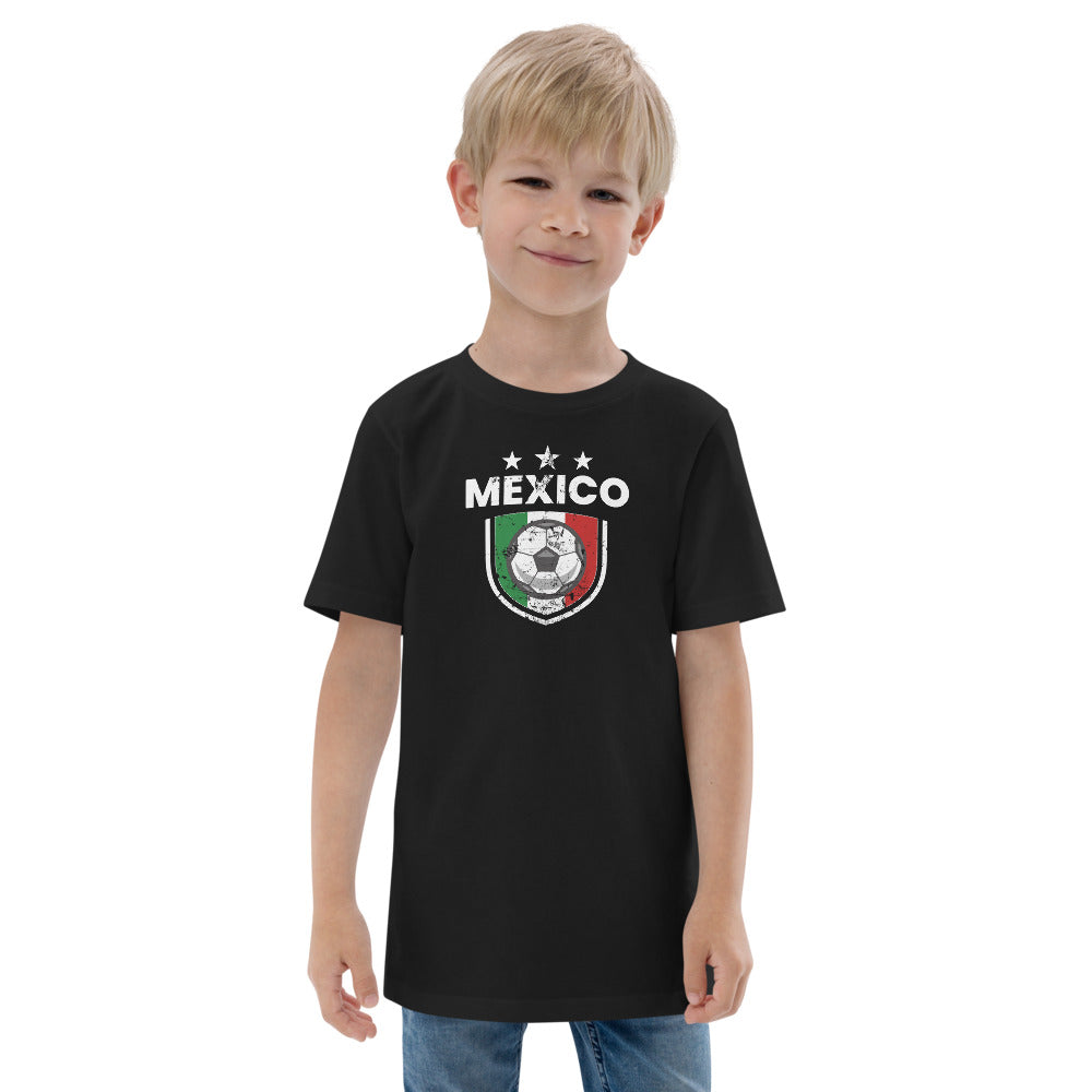 Retro Mexico Soccer Team Football Fan Country Mexican Flag Youth Jersey T-Shirt