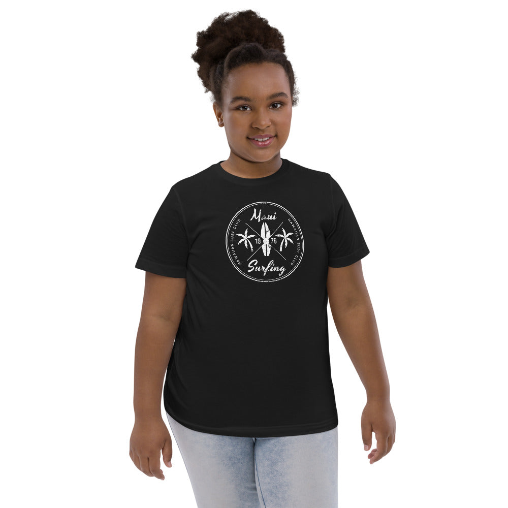 Retro Maui Hawaii Surfing Fan Beach Youth Jersey T-Shirt