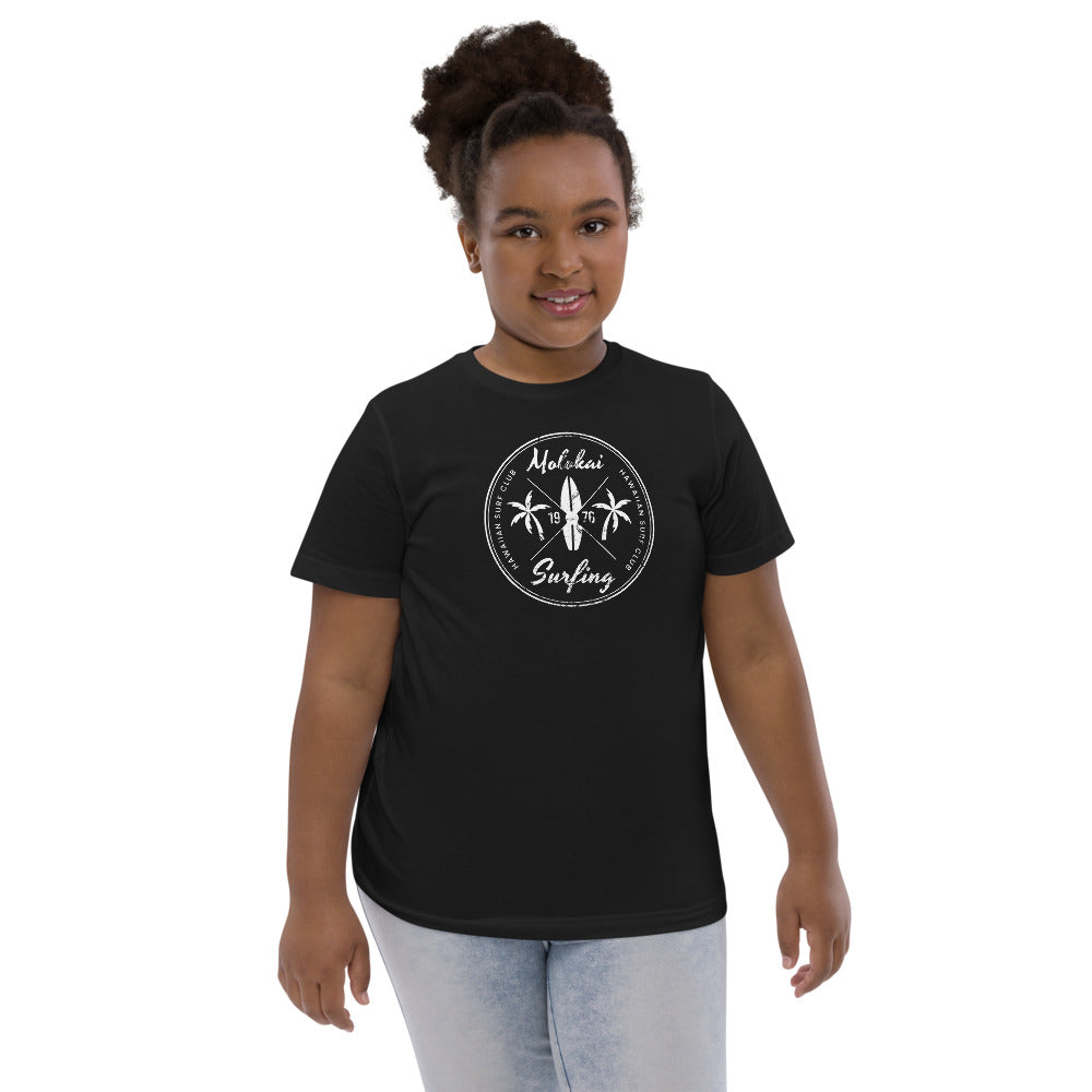 Retro Molokai Hawaii Surfing Fan Beach Youth Jersey T-Shirt