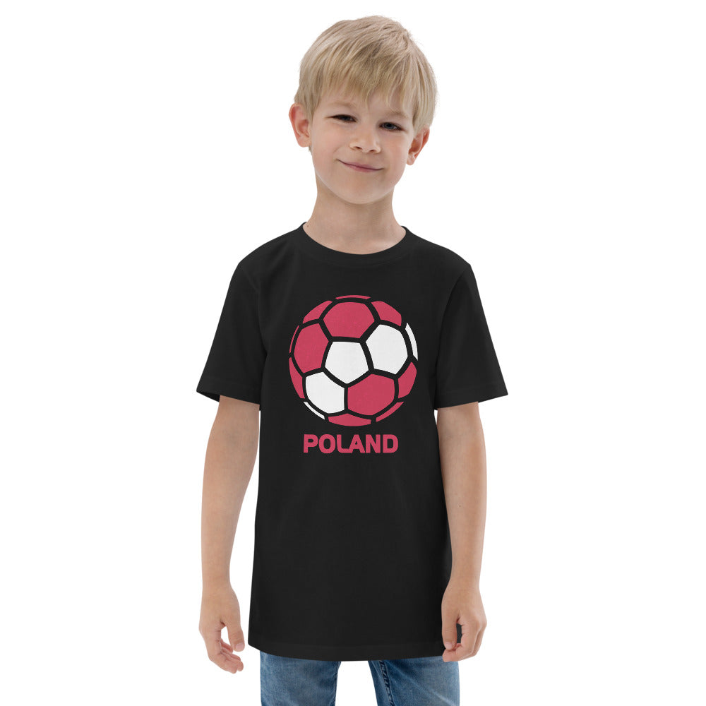Poland National Soccer Team Football Country Flag Pride Youth Jersey T-Shirt
