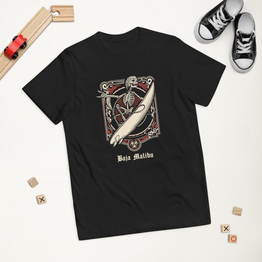 Cool Baja Malibu Mexico Surfing Fan Surfer Youth Jersey T-Shirt