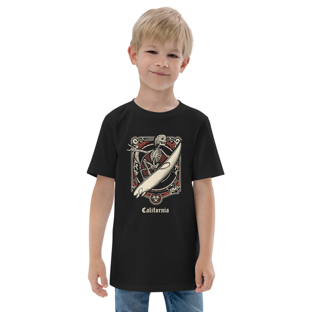 Cool California Surfing Fan Surfer Youth Jersey T-Shirt