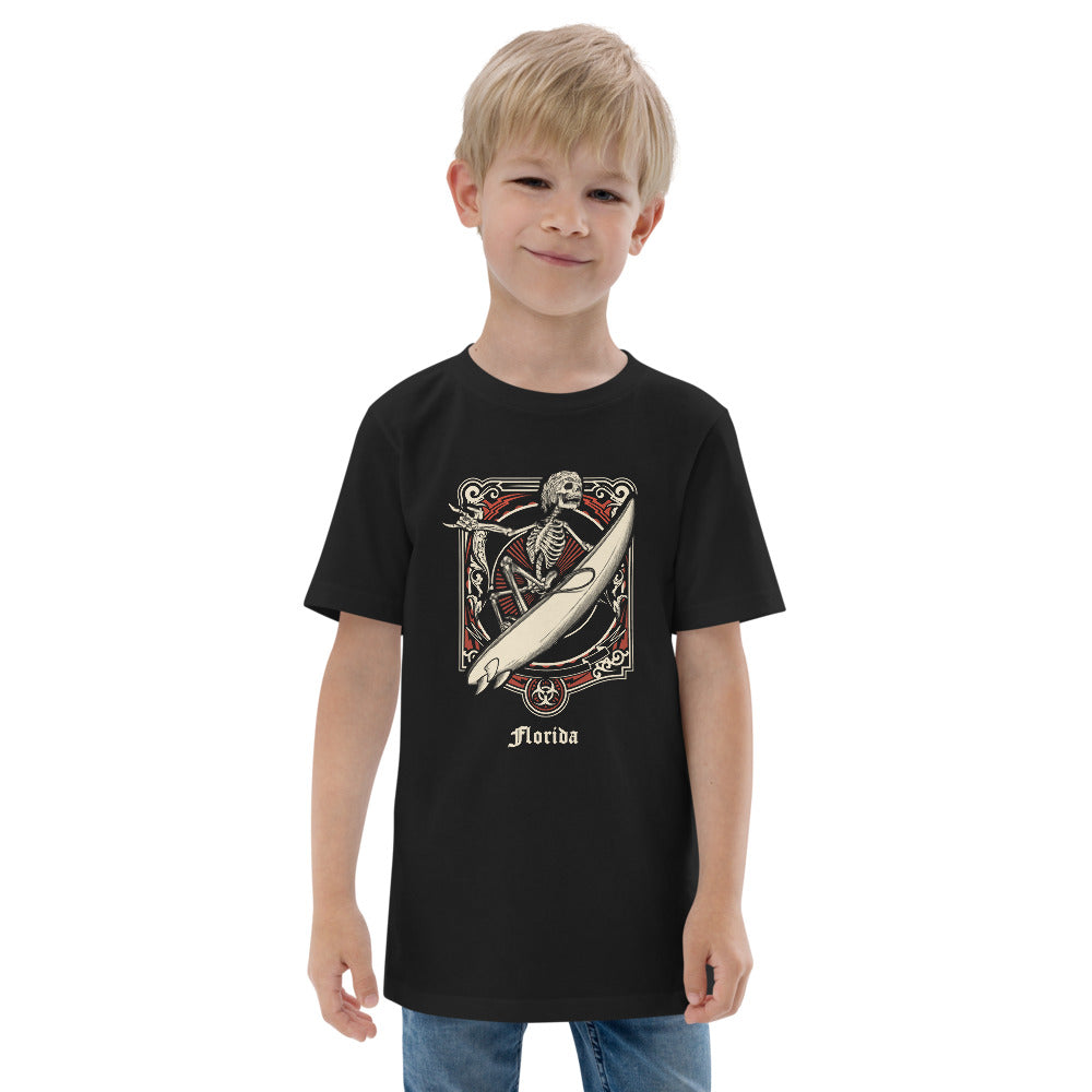 Cool Florida Surfing Fan Surfer Youth Jersey T-Shirt