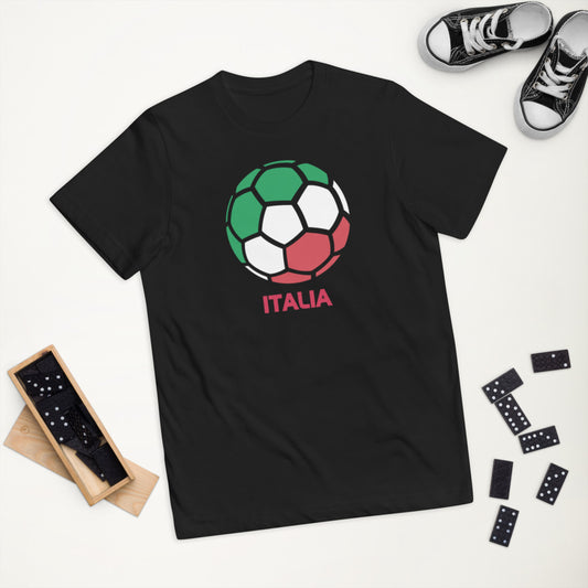 Italia National Soccer Team Football Country Flag Pride Youth Jersey T-Shirt