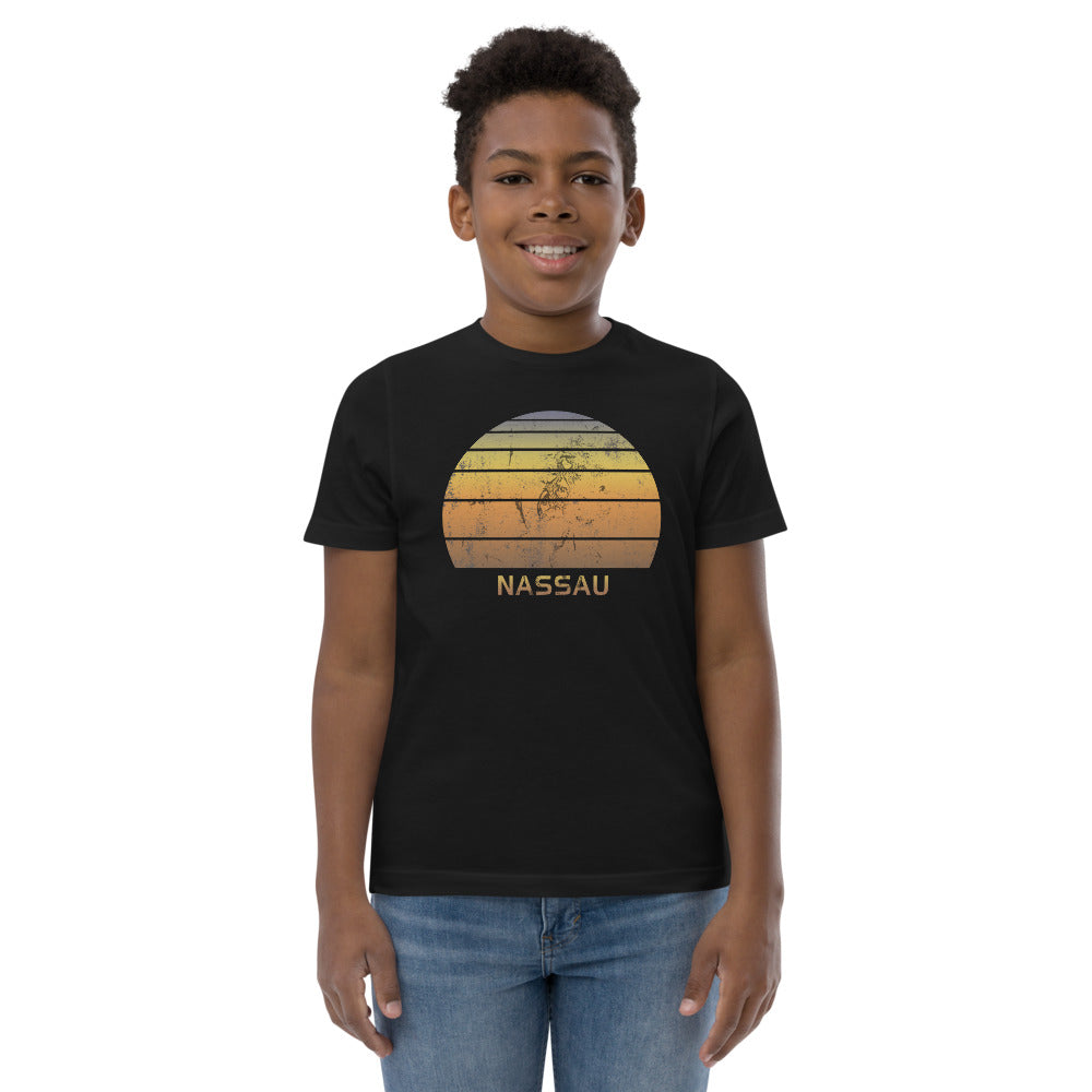 Retro Nassau Bahamas Beach Vacation Souvenir Youth Jersey T-Shirt