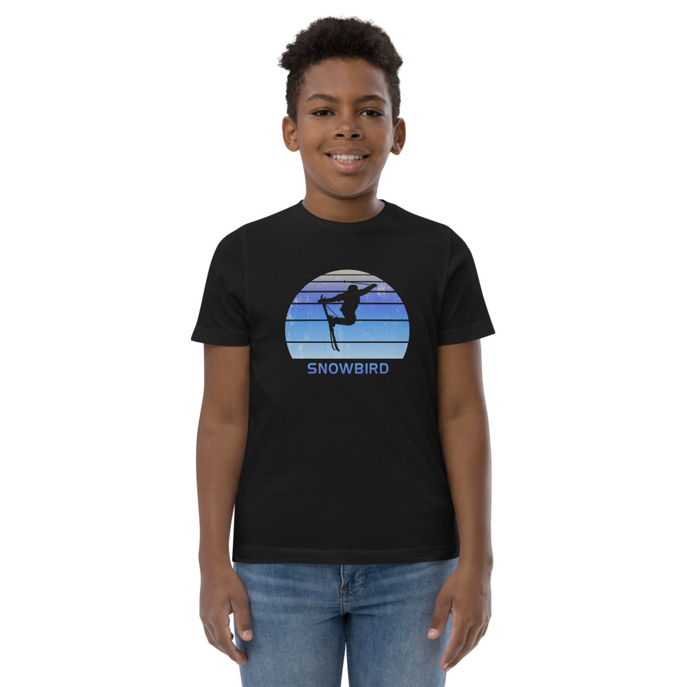 Retro Snowbird Utah Skiing Fan Youth Jersey T-Shirt