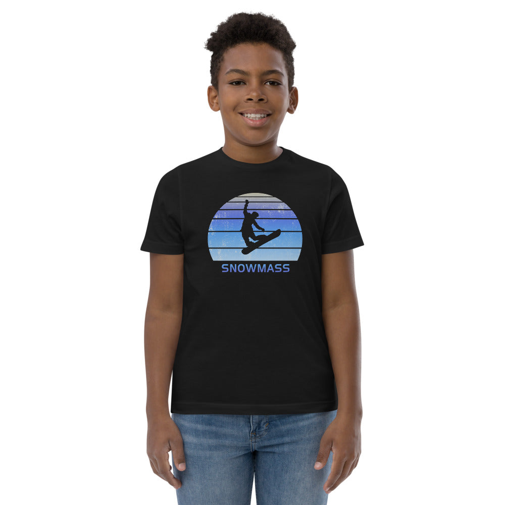 Retro Snowmass Colorado Snowboarding Fan Youth Jersey T-Shirt