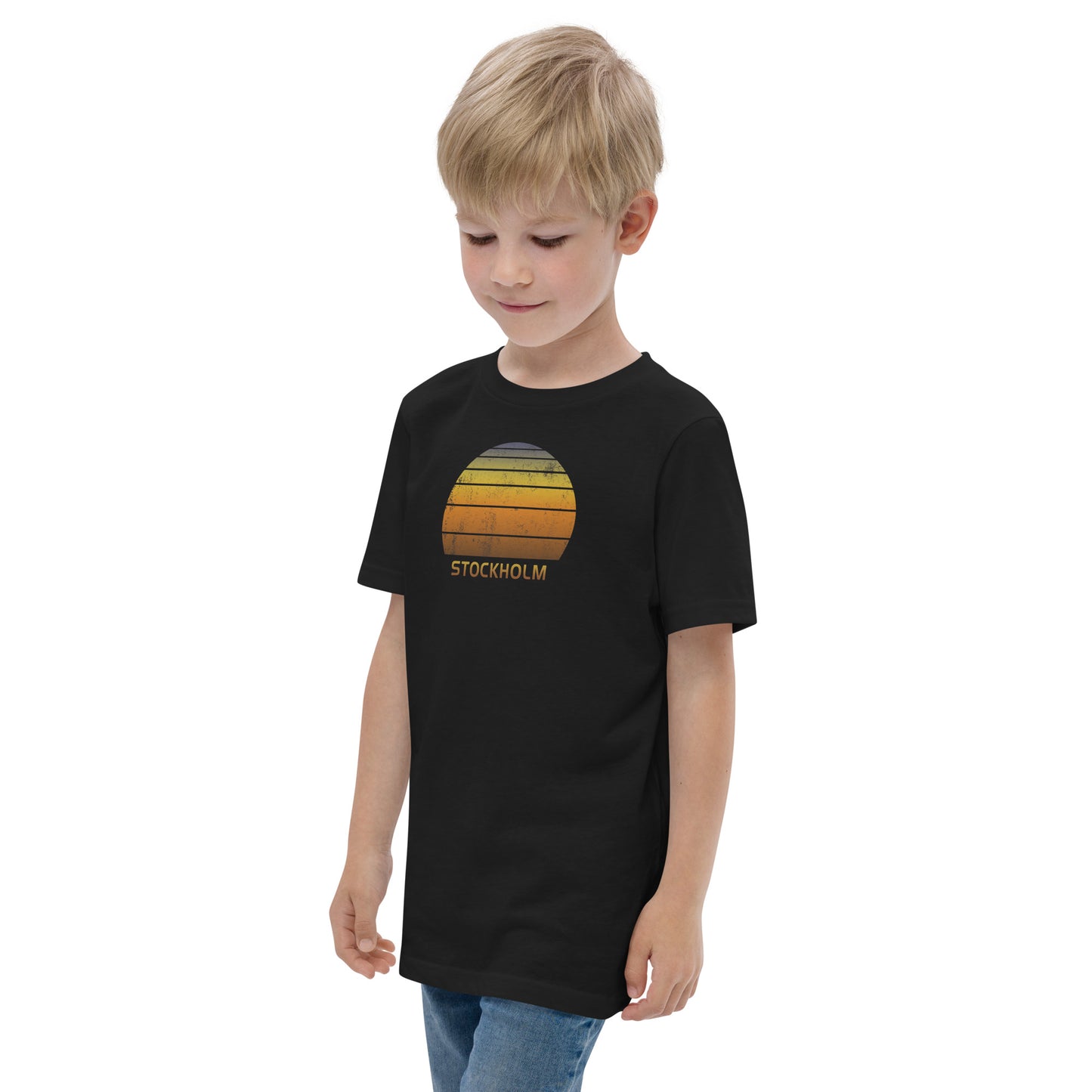 Retro Stockholm Sweden Vacation Souvenir Youth Jersey T-Shirt