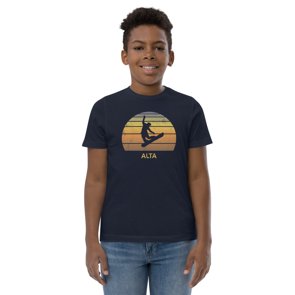 Retro Alta Utah Snowboarding Fan Youth Jersey T-Shirt