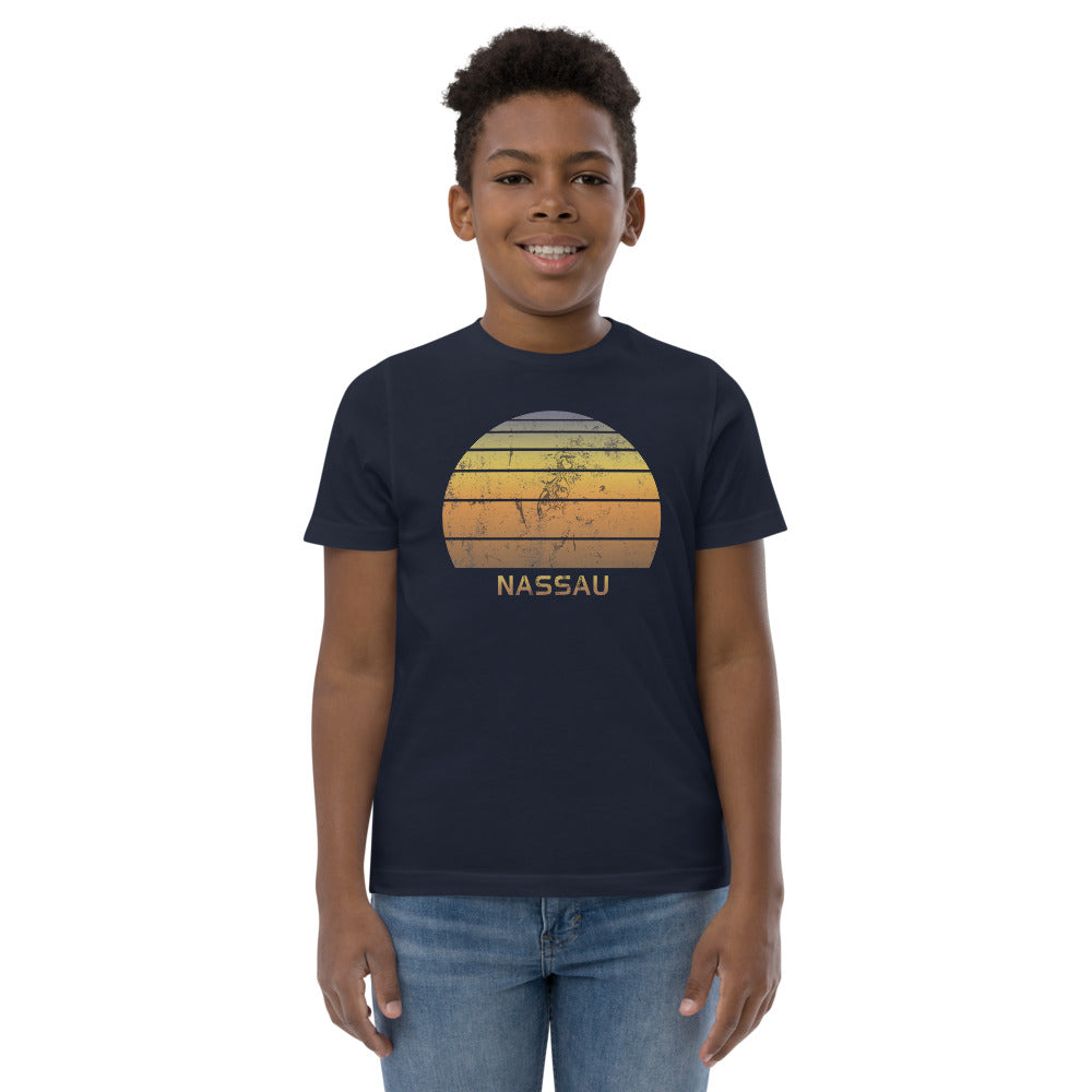 Retro Nassau Bahamas Beach Vacation Souvenir Youth Jersey T-Shirt