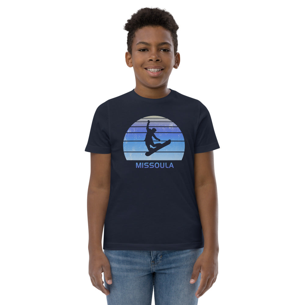 Retro Missoula Montana Snowboarding Fan Youth Jersey T-Shirt
