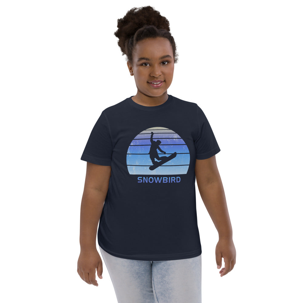 Retro Snowbird Utah Snowboarding Fan Youth Jersey T-Shirt