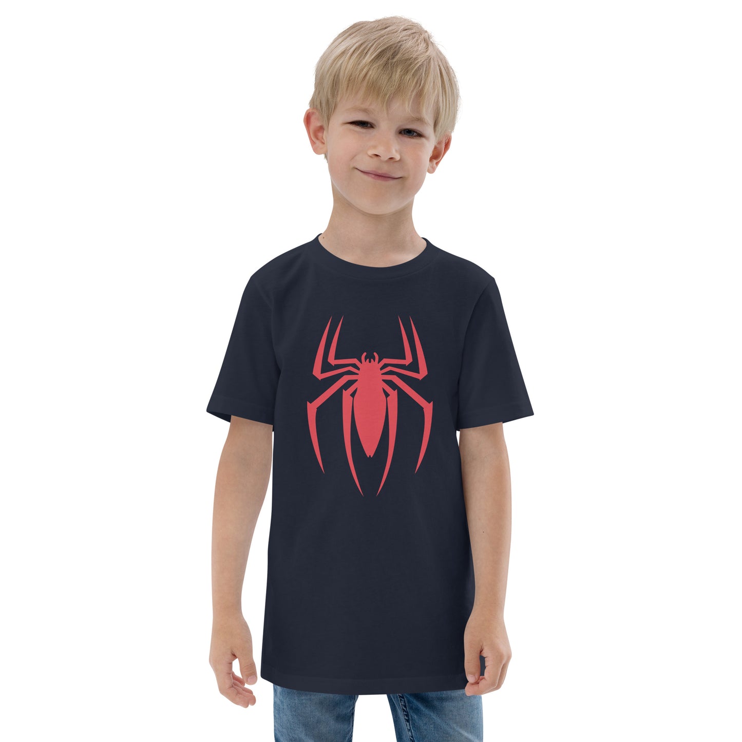 Cool Spider Graphic Novelty Print Fan Fun Kids Youth Jersey T-Shirt