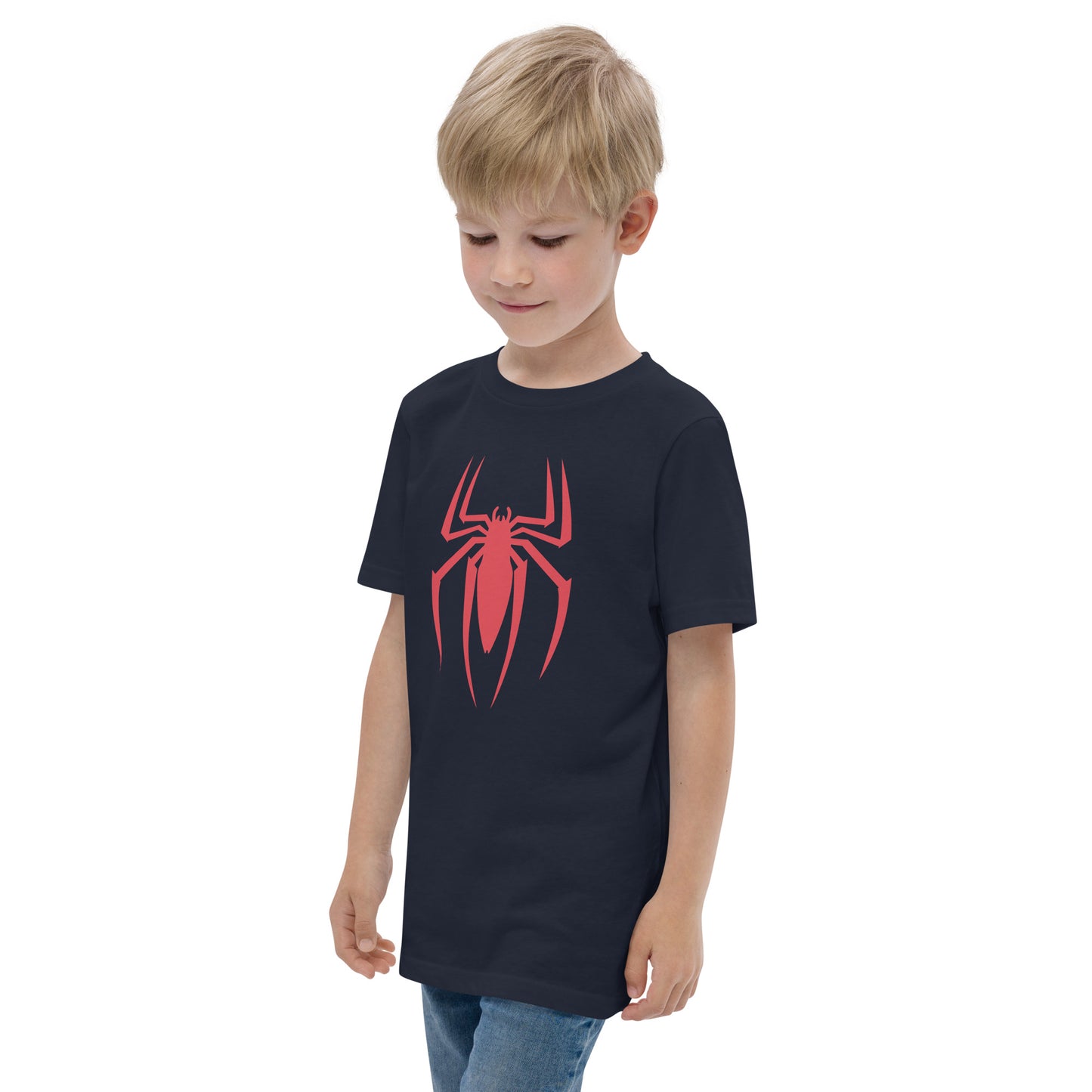 Cool Spider Graphic Novelty Print Fan Fun Kids Youth Jersey T-Shirt