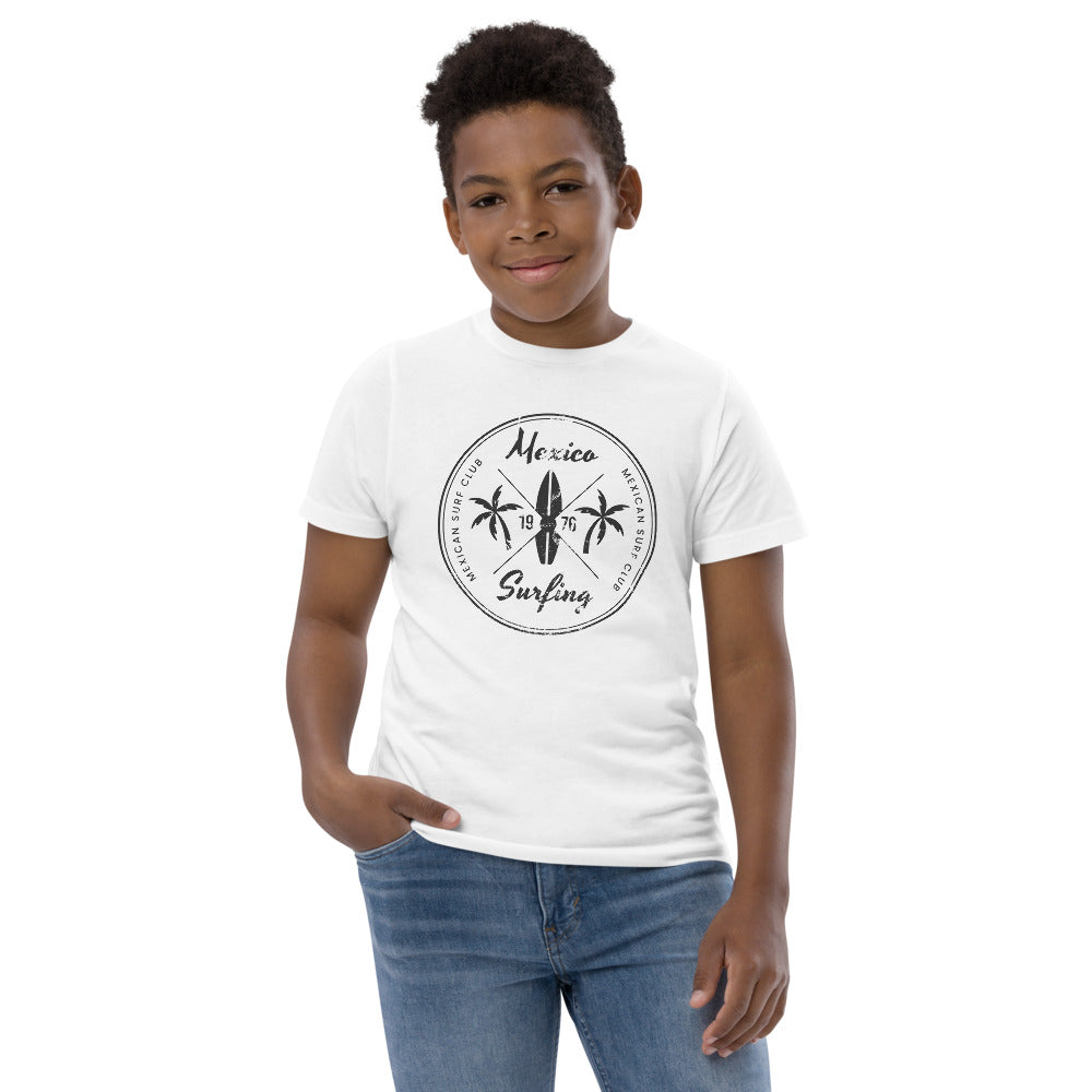 Retro Mexico Surfing Fan Beach Youth Jersey T-Shirt