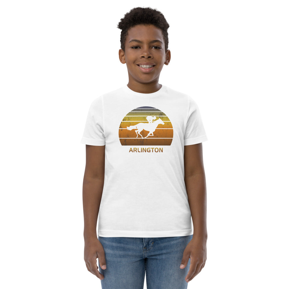 Retro Arlington Horse Racing Track Derby Fan Youth Jersey T-Shirt