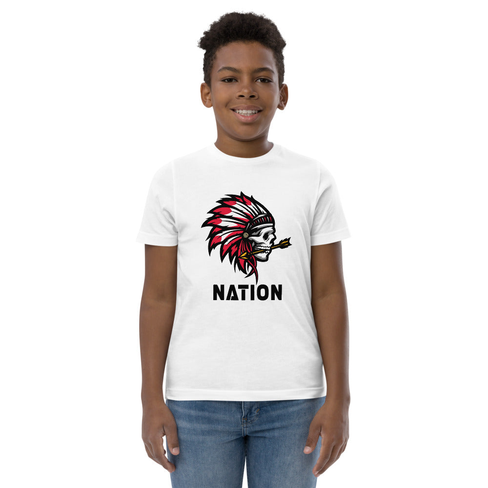 Chief Nation Football Fan Indian Youth Jersey T-Shirt