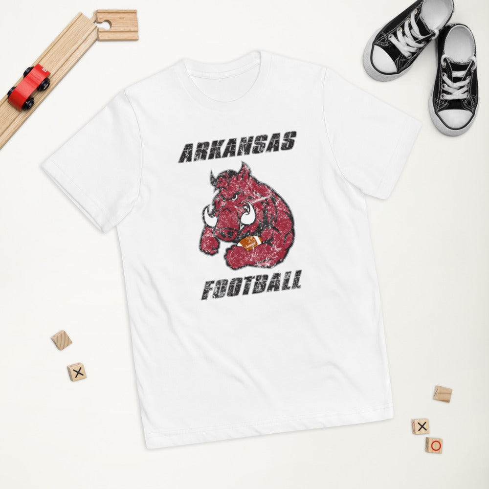 State Of Arkansas Native Football Fan Youth Jersey T-Shirt
