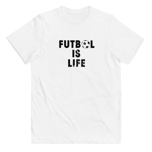 Funny Futbol Is Life Quote Football Fan Soccer Youth Jersey T-Shirt