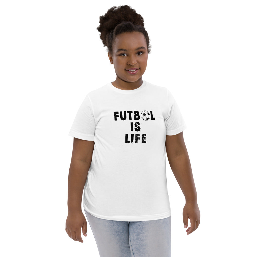Funny Futbol Is Life Quote Football Fan Soccer Youth Jersey T-Shirt