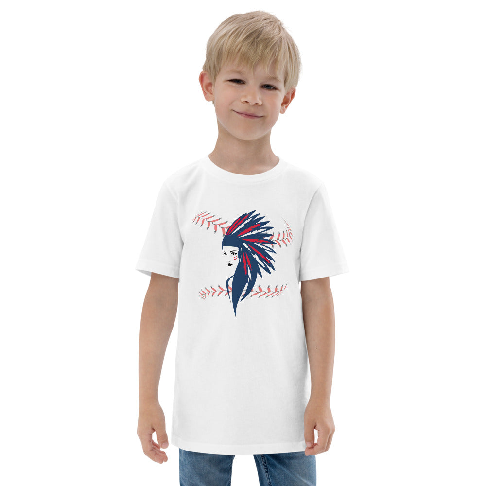 Cleveland Baseball Fan Female Indian Fan Youth Jersey T-Shirt