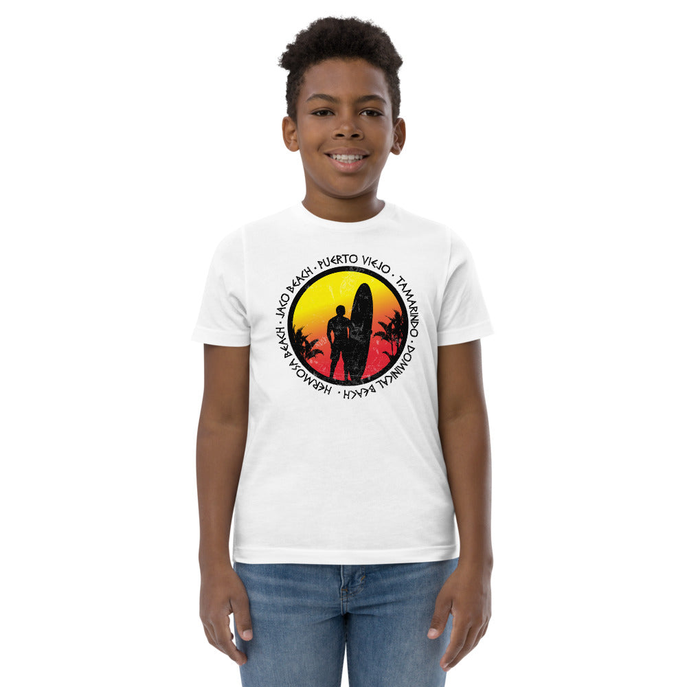 Cool Costa Rica Surf Fan Surfing Lover Beach Youth Jersey T-Shirt