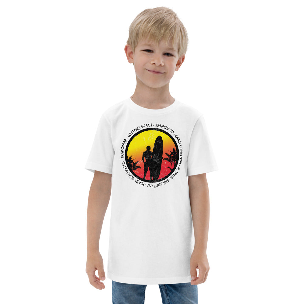Cool Colombia Surf Fan Surfing Lover Beach Youth Jersey T-Shirt