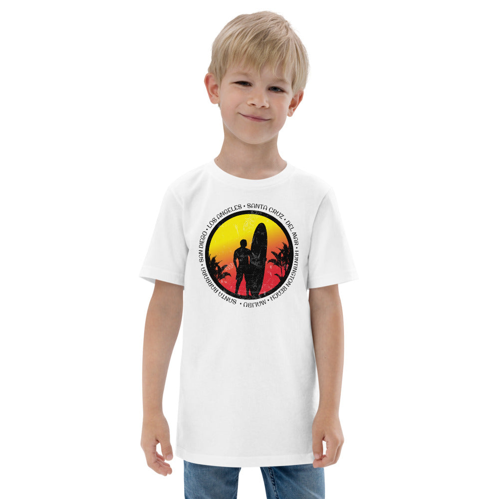 Cool California Surf Fan Surfing Lover Beach Youth Jersey T-Shirt