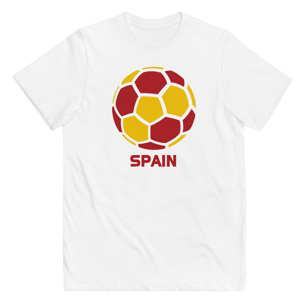 Spain National Soccer Team Football Pride Country Flag Youth Jersey T-Shirt