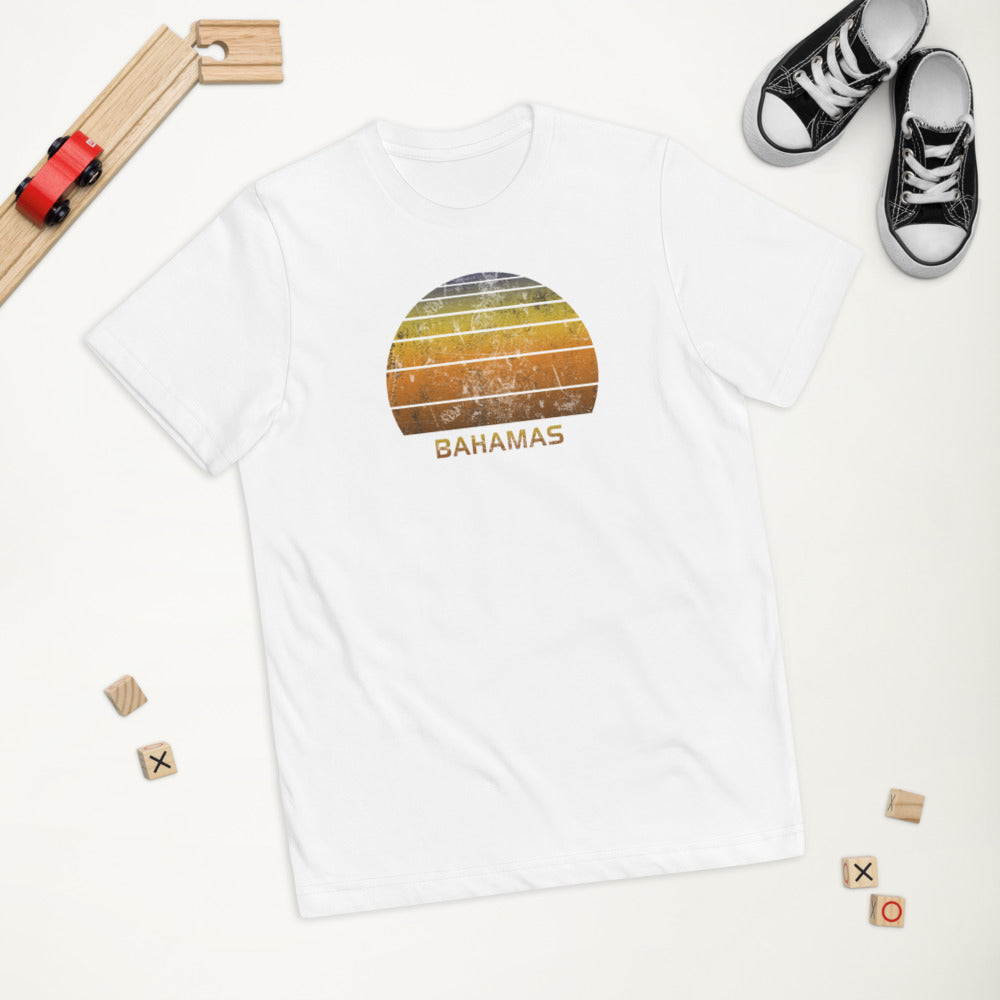 Retro Bahamas Beach Vacation Souvenir Youth Jersey T-Shirt