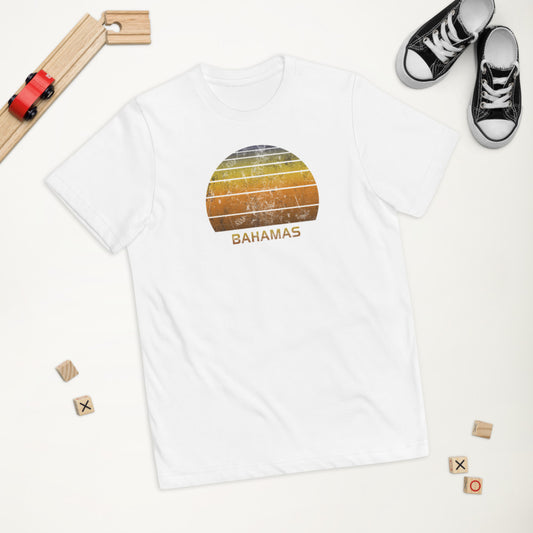 Retro Bahamas Beach Vacation Souvenir Youth Jersey T-Shirt