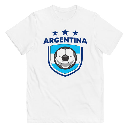 Retro Argentina Soccer Team Football Fan Country Argentinian Flag Youth Jersey T-Shirt