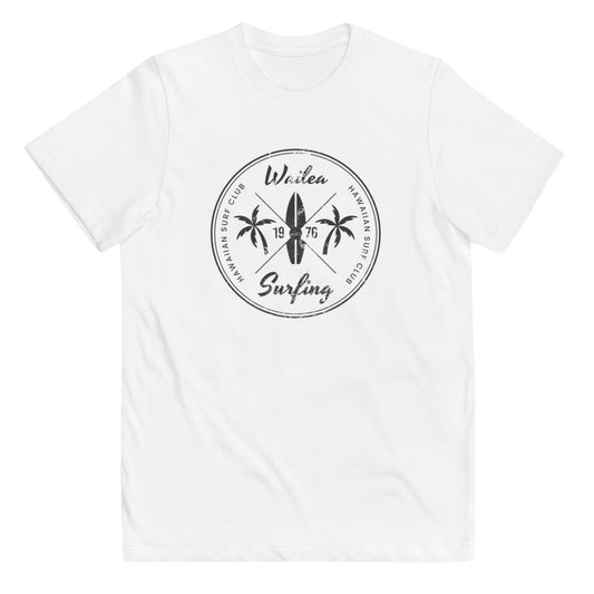 Retro Wailea Maui Hawaii Surfing Fan Beach Youth Jersey T-Shirt