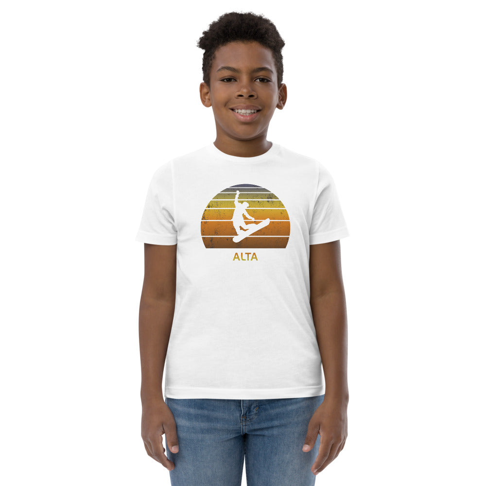 Retro Alta Utah Snowboarding Fan Youth Jersey T-Shirt