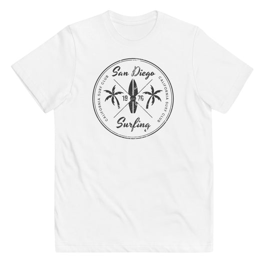 Retro San Diego California Surfing Fan Beach Youth Jersey T-Shirt