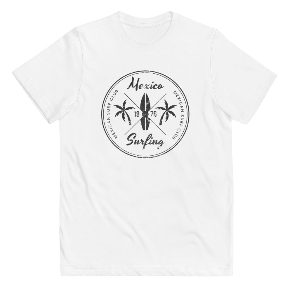 Retro Mexico Surfing Fan Beach Youth Jersey T-Shirt